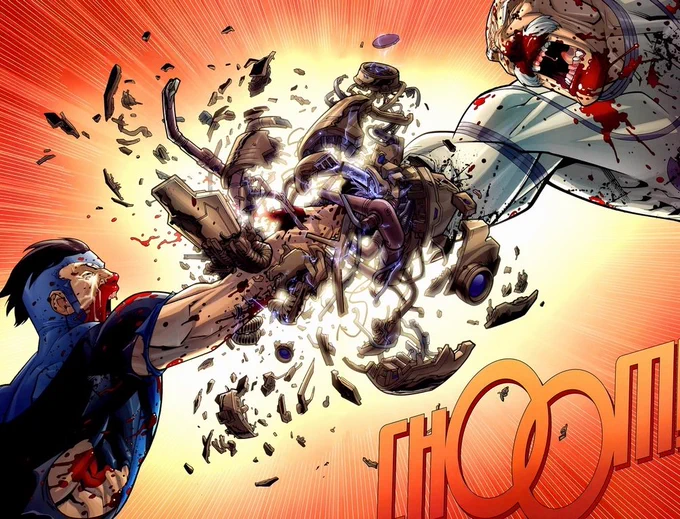 Season 3 of Invincible has been about pushing back on Mark's ideals, and the last three episodes are gonna be INSANE.One of the nastiest setups I've seen for a character arc. 