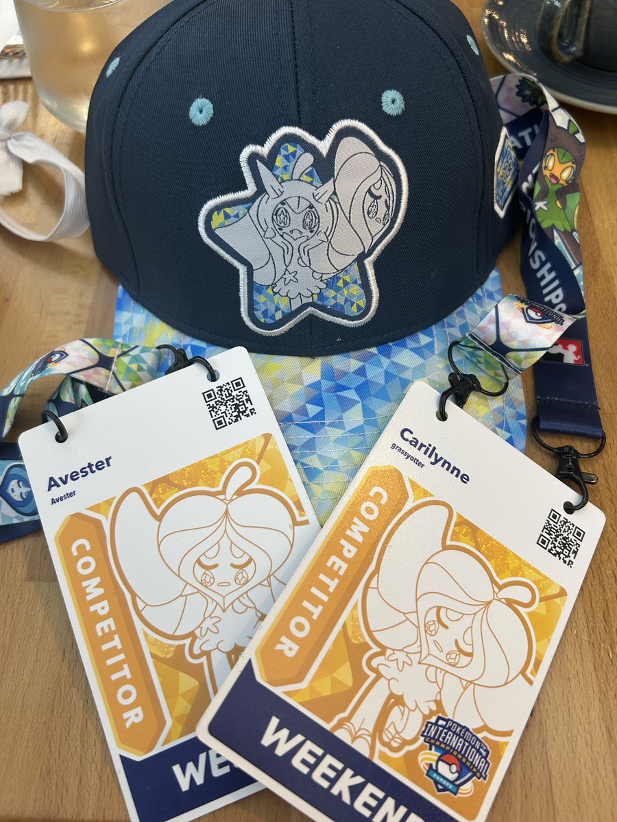 Wedding anniversary with <a href="/grassyotter/">Carilynne</a> 🫶🏻 and spending it in the way we know best - competing together!

Back at Excel after so many years, picked up our EUIC competitor packs, grabbed some nice coffee, and ready for a fun weekend. 

Wish us luck!!! #PokemonEUIC