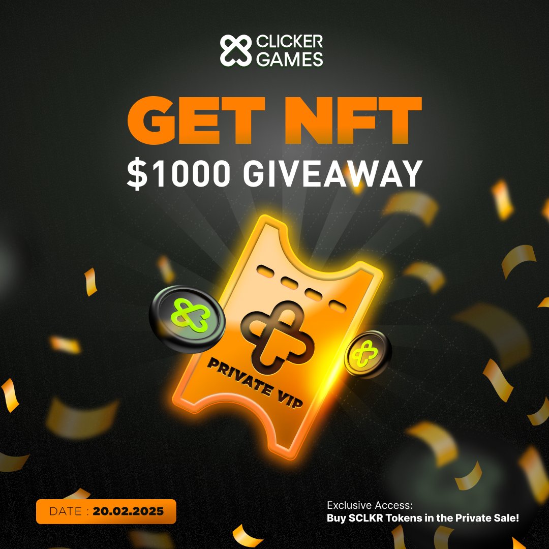 🚀 PRIVATE VIP NFT Minting Event is LIVE! 🚀

Clicker Games is thrilled to introduce the PRIVATE VIP NFT, giving Farm Clicker players access to premium rewards and exclusive benefits! 🌟

📅 Event Duration: February 20 – February 27, 2025
🎟 Mint Limit: 1 NFT per player per day