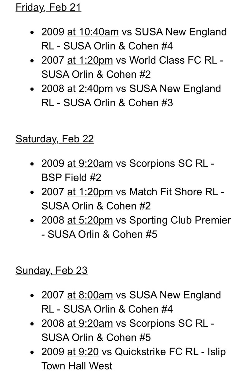 Our <a href="/Oakwood_GA/">Oakwood_GA</a> teams are competing at the <a href="/susa_academy/">SUSA Academy</a> College Showcase this weekend! Come out and watch some quality games! Schedule is below 👇