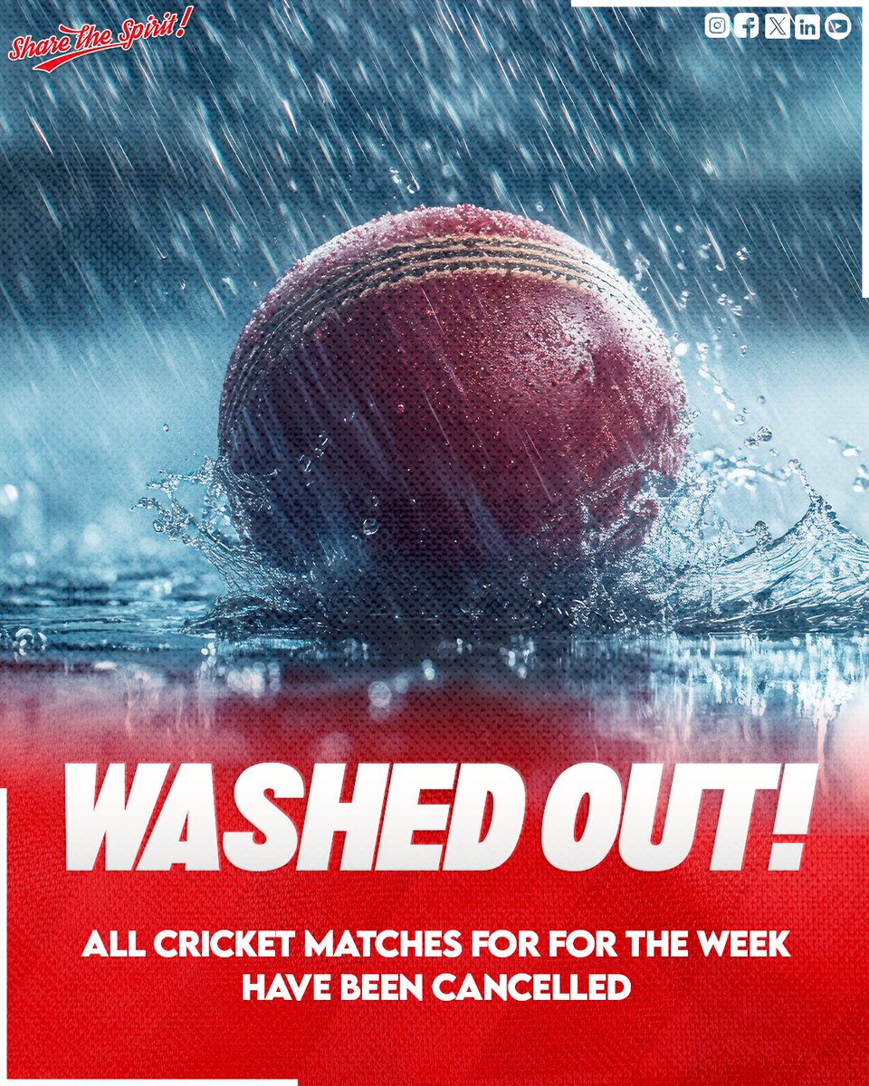 KingEdVIISchool's tweet photo. Cricket Update: Due to the rain we have experienced, all cricket matches scheduled for this week have been cancelled.
We’ll see you back on the field soon! 📷
#redcricket https://t.co/5ndicnFCk2
