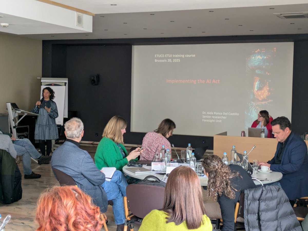 ETUCE European Trade Union Committee for Education (@etuce_csee) on Twitter photo Engaging, interactive, and eye-opening!
Right now at the ETUI-ETUCE training on AI & Equality in Education, <a href="/APonceETUI/">Aida Ponce Del Castillo</a> is delivering a dynamic, tailor-made session—sparking discussions on AI’s impact on education, equality & workers' rights.
#AIinEducation Engaging, interactive, and eye-opening!
Right now at the ETUI-ETUCE training on AI & Equality in Education, <a href="/APonceETUI/">Aida Ponce Del Castillo</a> is delivering a dynamic, tailor-made session—sparking discussions on AI’s impact on education, equality & workers' rights.
#AIinEducation