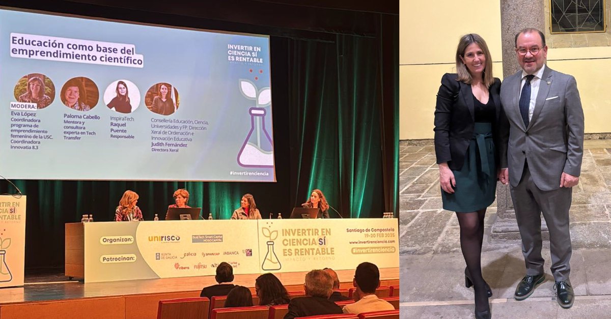 ▶️ Invertir en ciencia SÍ es rentable◀️ 
Compartimos  al cien por cien el título del III encuentro del ecosistema de  inversión en ciencia y tecnología deeptech al que asistimos esta semana  en Santiago. 
🔝Nos llevamos grandes ideas para  el Consejo Social de la <a href="/UV_EG/">Universitat València</a>.