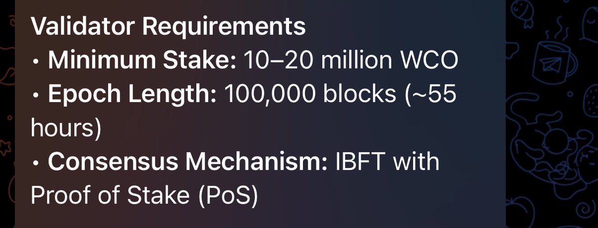 To become a Validator the requirements are minimum: 

10-20 million $WCO 🤣 
That’s at least a investment of 20k, but 40k is better to keep Anish rich offcourse 

Provide the liquidity for this scammer CEO and become a validator !!! 

$wco $wtk #wadzchain #wadzpay #scam