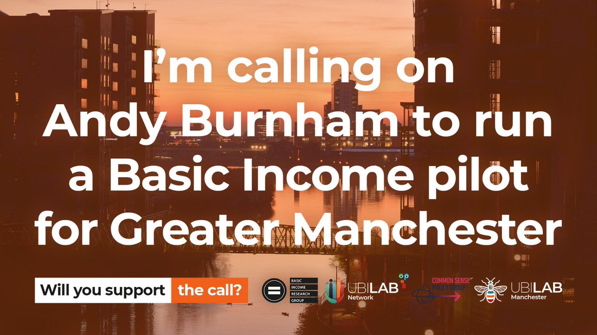 UBIManchester's tweet image. Call on @AndyBurnhamGM to follow through on his promise in his last election manifesto of a Basic Income pilot for Greater Manchester
Sign here! ✍⬇
#basicincomeMCR
actionnetwork.org/petitions/basi…
