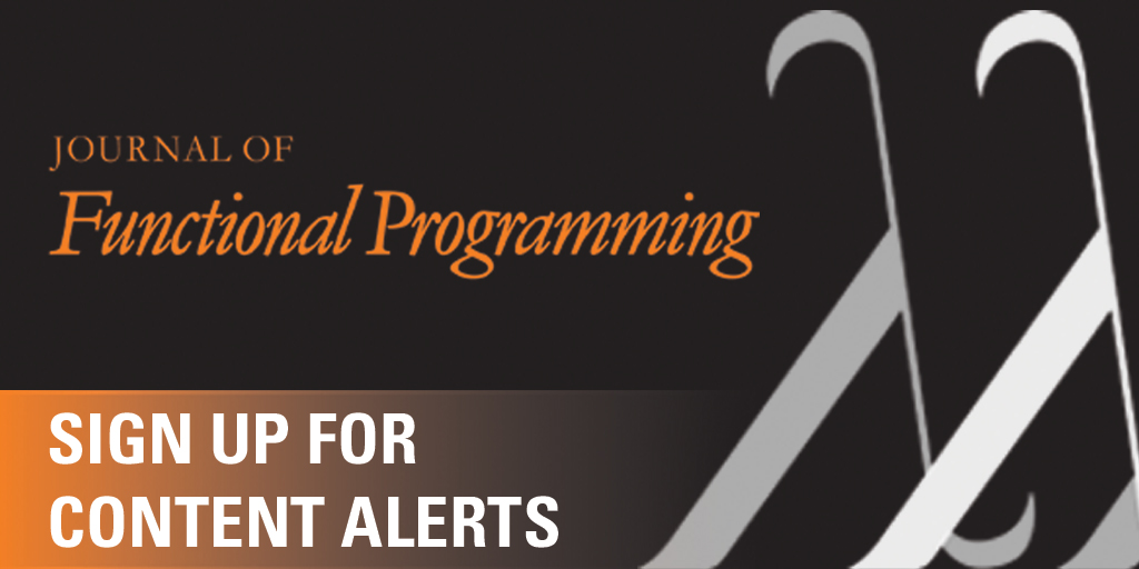 CUP_SciEng's tweet image. Sign up for alerts to receive regular content updates from Journal of Functional Programming
📚 cup.org/4jZHmpg
#FunctionalProgramming