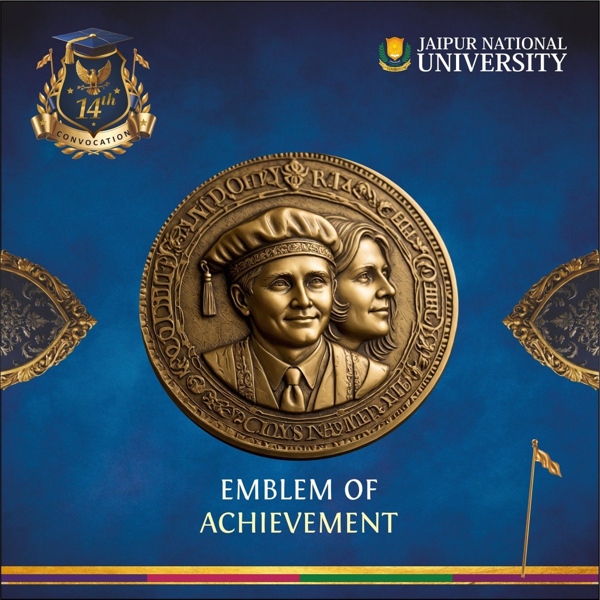 JAIPURJNU's tweet photo. Celebrating success at JNU’s 14th Convocation on 23rd Feb! A proud milestone for our graduates.
#JNUConvocation #EmblemOfAchievement https://t.co/GEGTnJPSRM