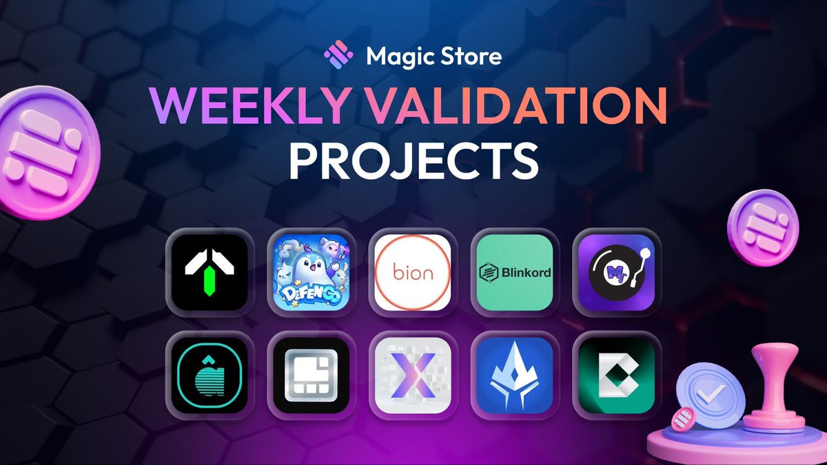 MagicStoreWeb3's tweet photo. We've validated some amazing Web3 dapps and games that are worth checking out this week. 🚀 

@CyberChargeWeb3
@staika_official 
@bion_app
@blinkord_sol
@MemePopClub 
@aarnasays 
@depinsim 
@AIxBlock 
@Play_SoE 
@bondexapp 

Dive into the future of Web3 with us! 👇🔮 
https://t.co/y7icg1dUIQ