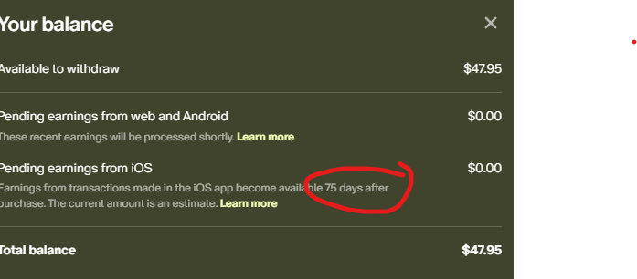 If you care about your favorite creators getting your hard earned money, dont do it via IOS. Scum of the earth