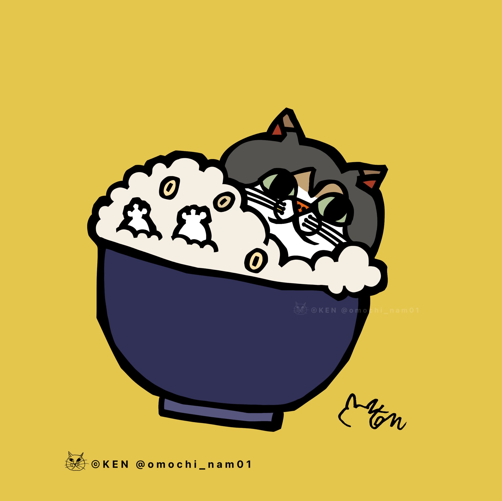 ねこちゃんごはん なみそ📕KEN・7/15書籍発売！ on X: 