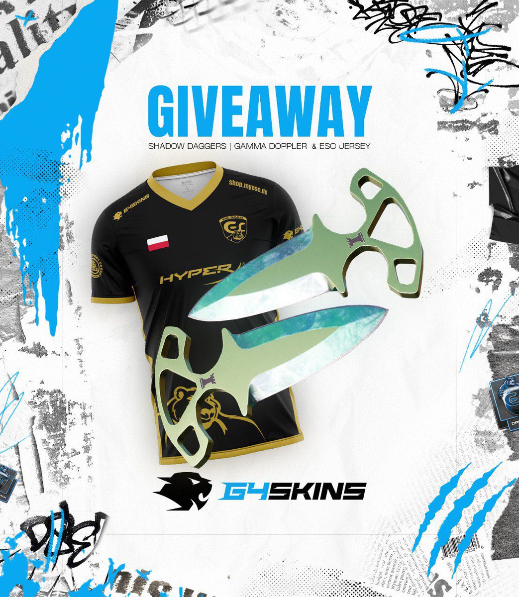 ESC Gaming (@escgaming) on Twitter photo The motto today is to always believe!
Time will tell how strong we will become!
With this in mind, it's time to give something back!
GIVEAWAY „Shadow Daggers FN“ plus a perfect fit Jersey!
What do you have to do for this?
➡️ Follow <a href="/ESCGaming/">ESC Gaming</a> & <a href="/g4skinsdotcom/">G4SkinsCOM</a>
➡️ Retweet The motto today is to always believe!
Time will tell how strong we will become!
With this in mind, it's time to give something back!
GIVEAWAY „Shadow Daggers FN“ plus a perfect fit Jersey!
What do you have to do for this?
➡️ Follow <a href="/ESCGaming/">ESC Gaming</a> & <a href="/g4skinsdotcom/">G4SkinsCOM</a>
➡️ Retweet