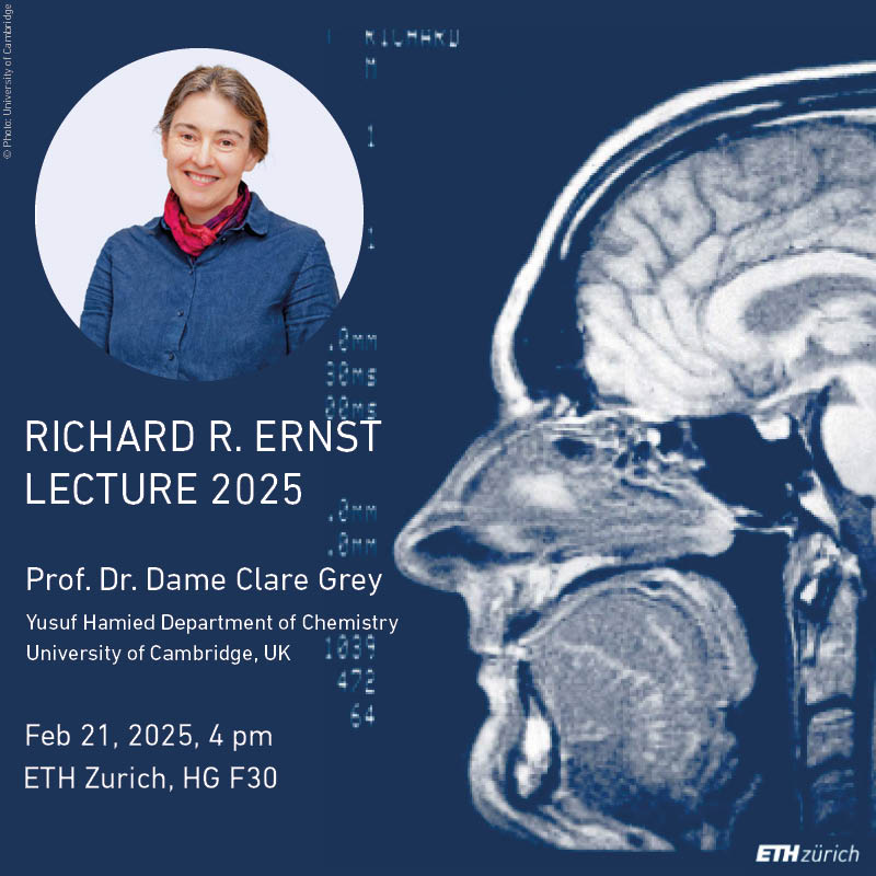 D-CHAB (@eth_dchab) on Twitter photo The 2025 Richard R. Ernst Gold Medal goes to Prof. Dame Clare Grey <a href="/Cambridge_Uni/">Cambridge University</a>! Join us tomorrow, Feb. 21, 2025, for her lecture: Understanding the function of batteries - new measurement methods, new chemical processes and new findings.
Learn more👇
chab.ethz.ch/en/research/in… The 2025 Richard R. Ernst Gold Medal goes to Prof. Dame Clare Grey <a href="/Cambridge_Uni/">Cambridge University</a>! Join us tomorrow, Feb. 21, 2025, for her lecture: Understanding the function of batteries - new measurement methods, new chemical processes and new findings.
Learn more👇
chab.ethz.ch/en/research/in…