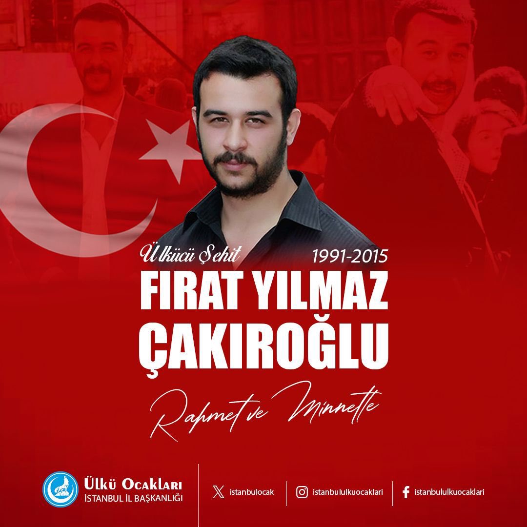 egitimbirimi34's tweet photo. Türk milletinin beka mücadelesinde şehadete eren, Milliyetçi-Ülkücü Hareketin Son Şehidi Fırat Yılmaz Çakıroğlu’nu şehadetinin 10. yıl dönümünde rahmet, minnet ve dua ile anıyoruz.

Aziz ruhu şâd, mekânı cennet olsun.🇹🇷

#EcelYılarFıratYılmaz 
#FıratYılmazÇakıroğlu https://t.co/TlnzMvZ3eO