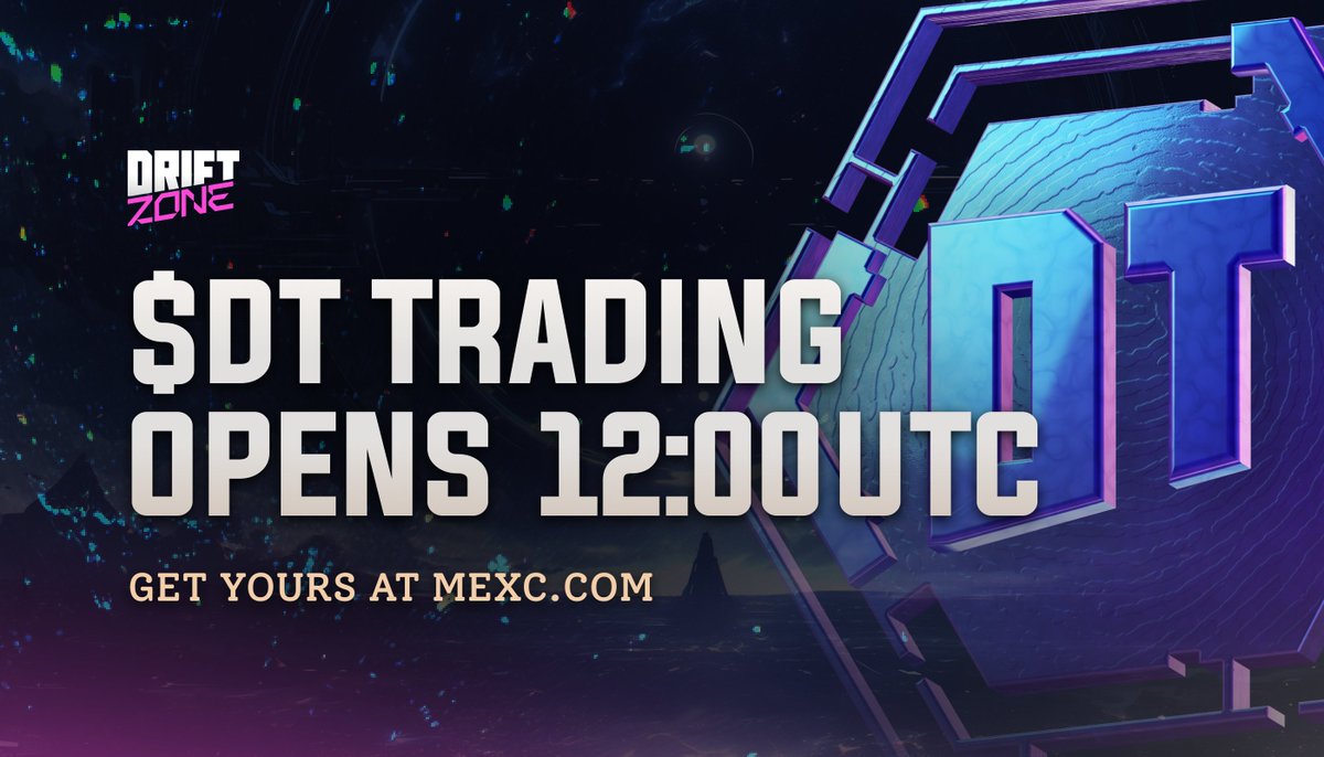 ⏰ 1 HOUR WARNING ⏰

$DT will be live for trading on <a href="/MEXC_Official/">MEXC</a> UNDER ONE HOUR!

🚀 Get ready for trading at 12:00 UTC.

Deposits are open NOW 👉 mexc.com/exchange/DT_US…