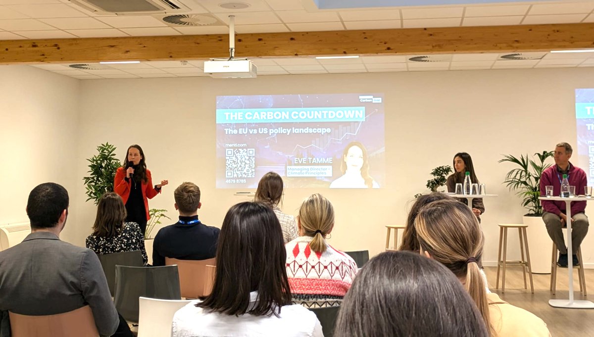 EveTamme's tweet image. Big thanks to @CarbonGap for this week's engaging Policy Tracker 2.0 launch.
When I first heard of their plans for our session, I thought it was a risky move.
Instead of the usual panel discussion, we experienced something very different: an interactive session where the…