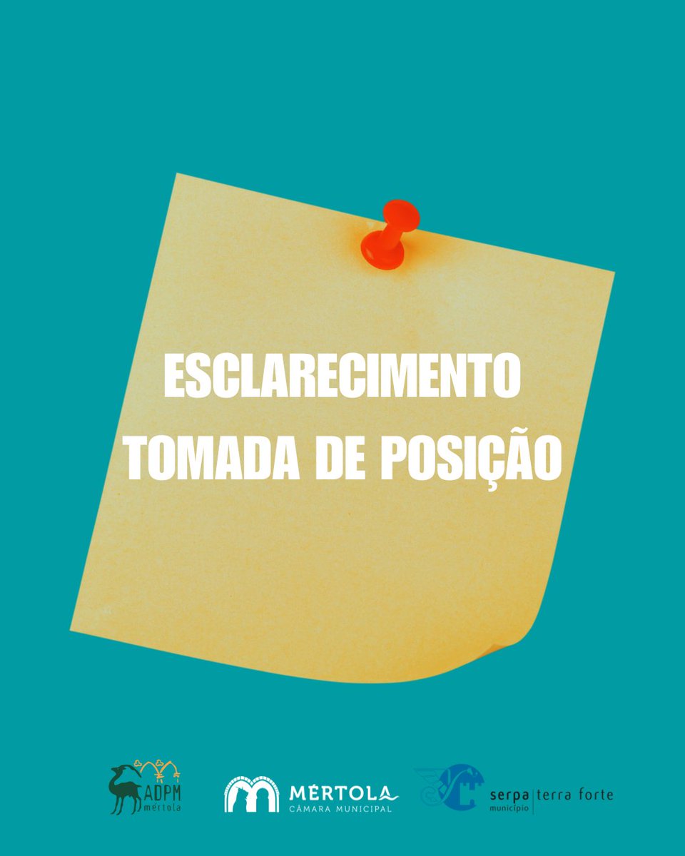 🆕Face às recentes notícias sobre a possível deslocação do Campo de Tiro de Alcochete para o concelho de Mértola, a Câmara Municipal de Mértola informa que, após várias diligências junto do Governo, recebeu finalmente uma comunicação oficial. 
📷merto.la/tomadaposicao