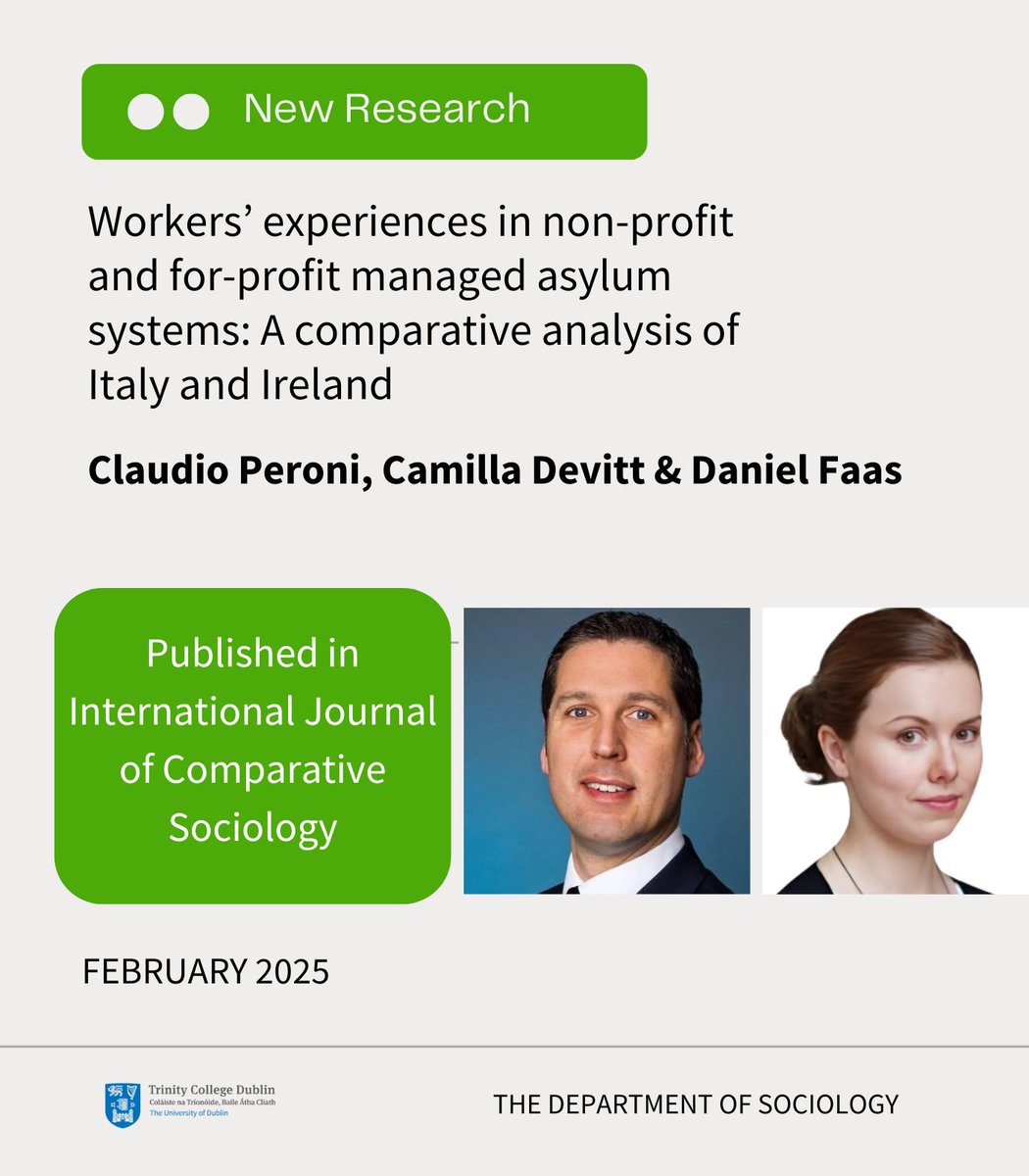 Department of Sociology, Trinity College Dublin tweet media