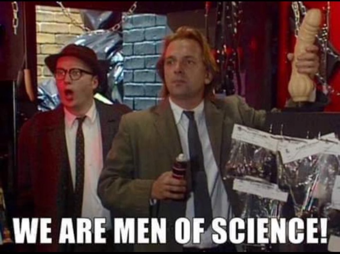 official_bottom's tweet photo. “WE ARE MEN OF SCIENCE!” https://t.co/TEM8NbqZKH