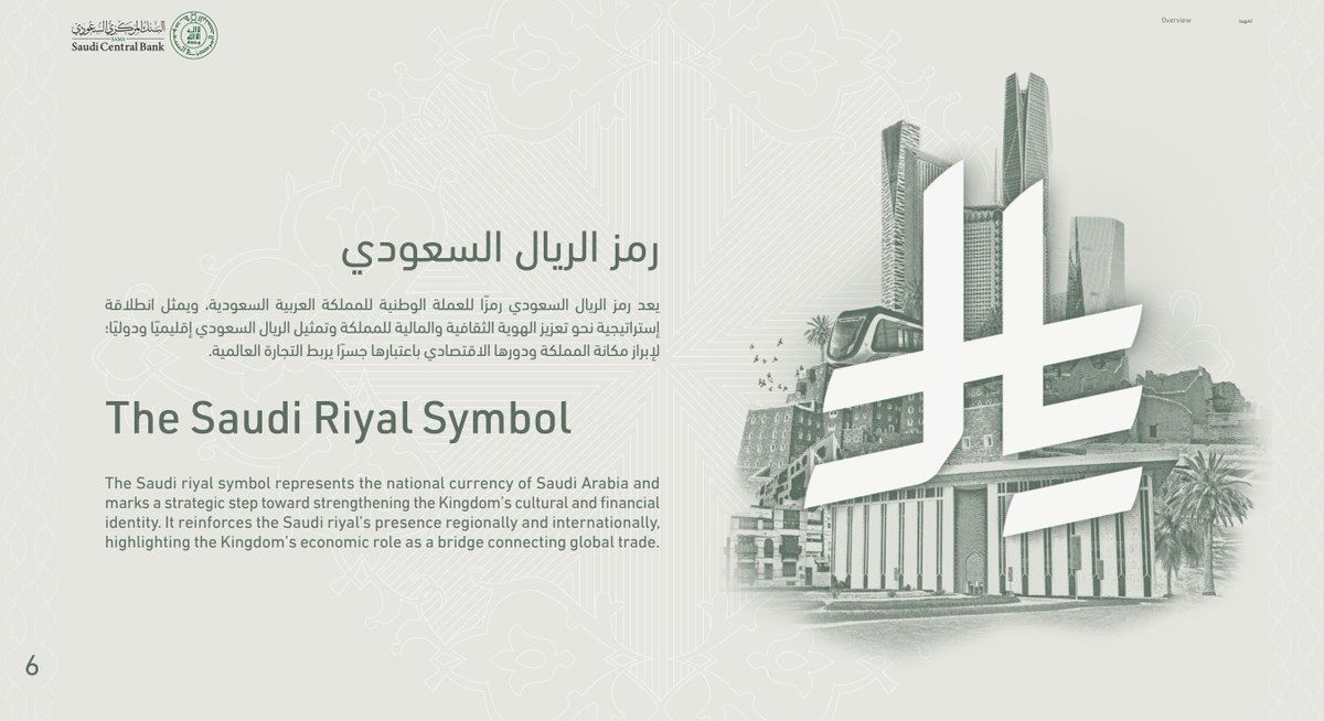 logohut's tweet image. في خطوة تاريخية تهدف إلى تعزيز هوية العملة الوطنية ..
خادم الحرمين الشريفين الملك سلمان بن عبدالعزيز آل سعود ، يعتمد رمز الريال السعودي حيث يحمل الرمز اسم عملتنا الوطنية #ريال بتصميم مستوحى من الخط العربي
لتحميل الرمز والدليل الإرشادي :
sama.gov.sa/ar-sa/Currency…
#رمز_الريال