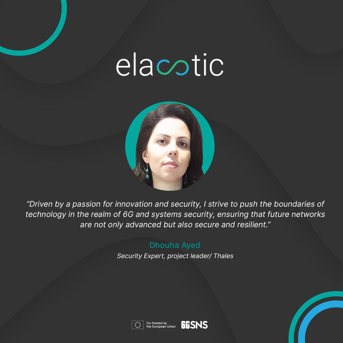 Women Driving ELASTIC: Dhouha Ayed on 6G Security 
Diversity fuels innovation in STEM. Dhouha Ayed works on making 6G networks secure and resilient, ensuring future connectivity is both advanced and trustworthy.

More: elasticproject.eu/women-driving-…

#WomenInSTEM #ELASTICProject