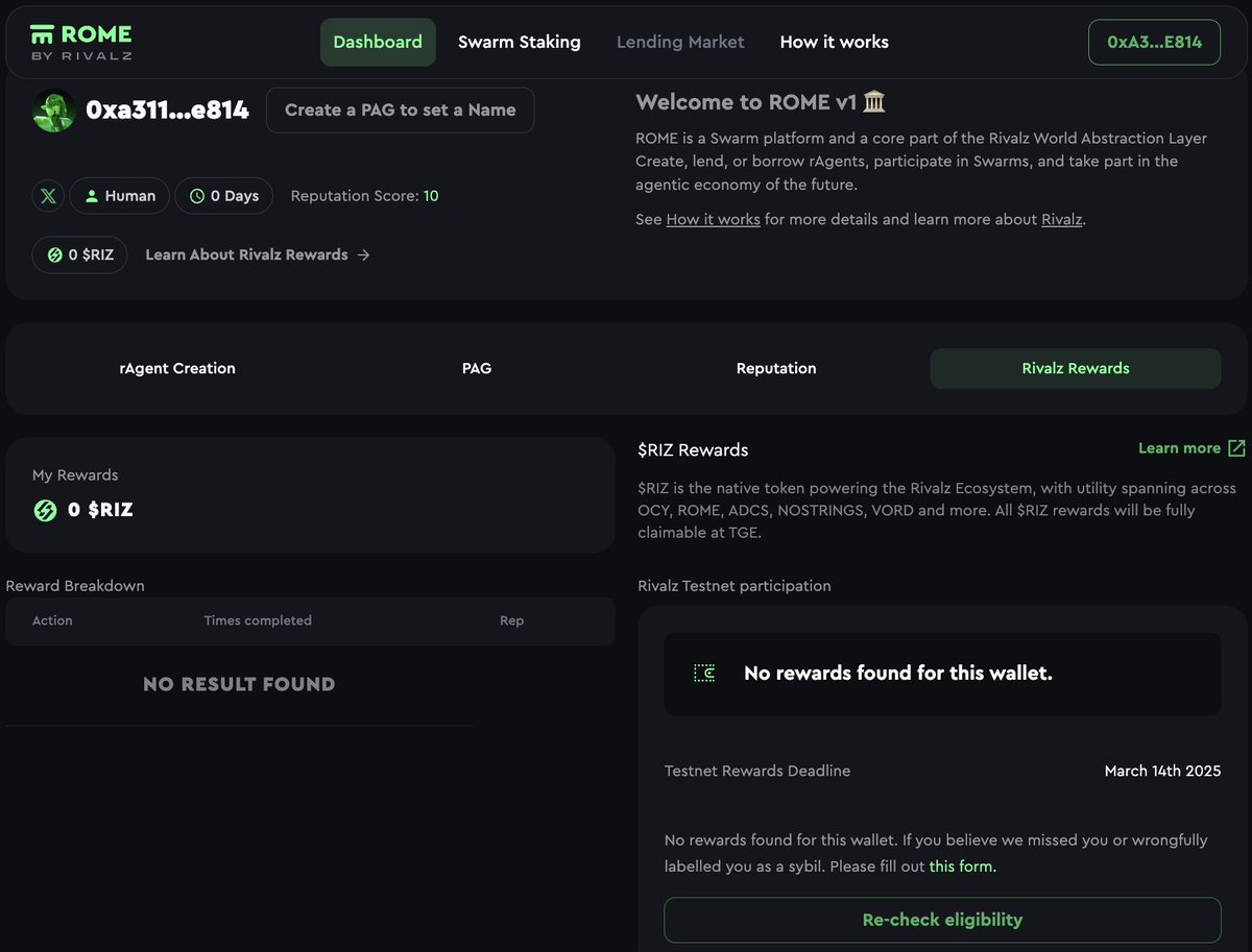 87_quan's tweet photo. @Rivalz_AI I have 320 referrers, 1 reff bought znode round 3, 248k points, joined rivy hunt and got 1 zNode license, zNode admin page shows TGE claimable $RIZ 7.1K, Total $sRIZ Retained is 35.7K, Total accumulated zPoint is 740. Runs only 2 computers .But no reward found for this wallet? https://t.co/vWqajqF0wf