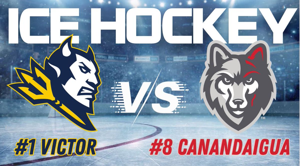 THURS; 2/20/25
Section V Boys Ice Hockey Class B Quarterfinals
🥅 <a href="/victorhshockey/">Victor HS Hockey</a> 
🆚 Canandaigua Academy
⏰ 7:15pm
📍 Rochester Ice Center
ℹ️ buff.ly/4i8wrYH
🎟️ buff.ly/4bdrjQz
📺 buff.ly/3EP2sqf
📻 buff.ly/4k32XwV