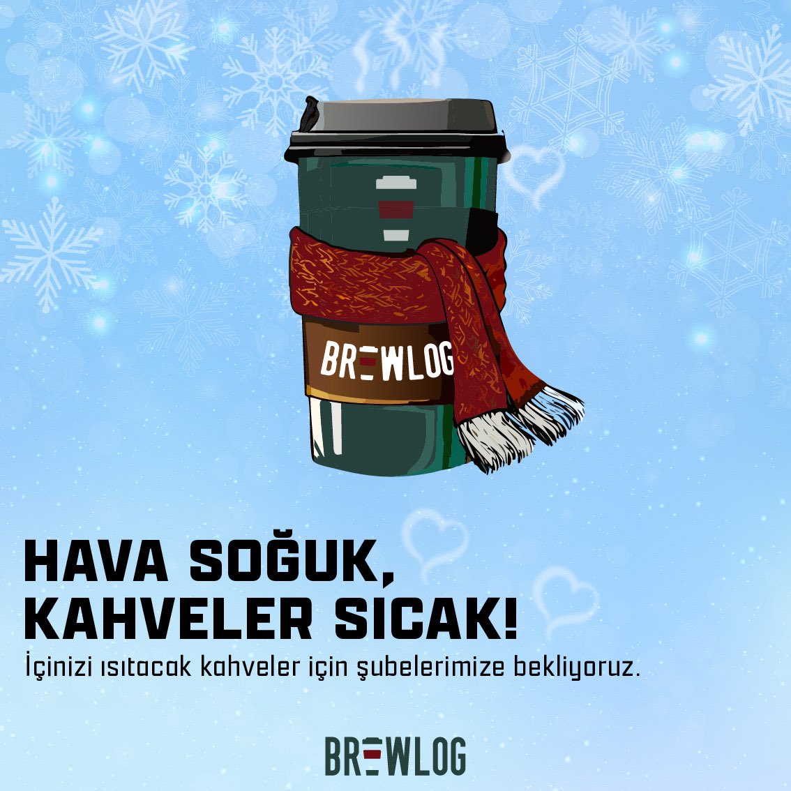 brewlogtr's tweet photo. Hava soğuk, kahveler sıcak!
Özenle demlenen eşsiz lezzette ki kahvelerimiz Brewlog şubelerimizde sizleri bekliyor.
#brewlog #brewforyou #makecoffeegreatagain
#istanbul #türkiye #kahve #coffee https://t.co/nYEMOSX8Ql