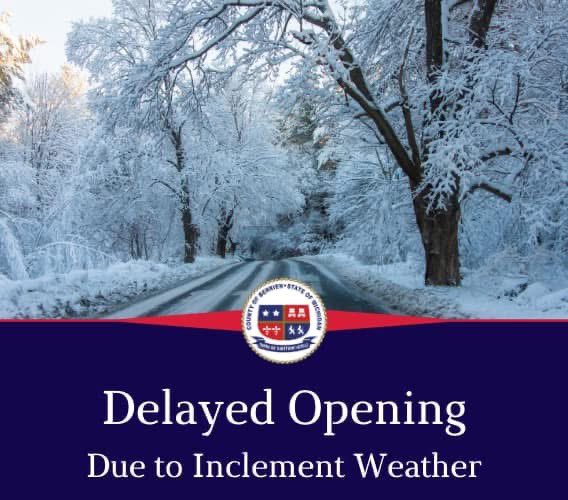 Due to the hazardous road conditions all non-essential county services and buildings, including the courthouse, will be delayed opening until 12pm, noon: 2/20/25

The Committee of the Whole and the Board of Commissioners Meeting have been cancelled today due to inclement weather.