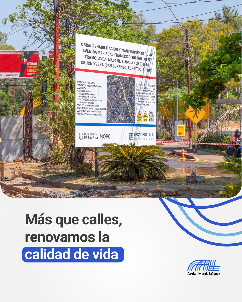 mariscalopezpy's tweet image. Obras de pavimentación avanzadas al 15%. ¡Un paso más cerca de la Mariscal López soñada!