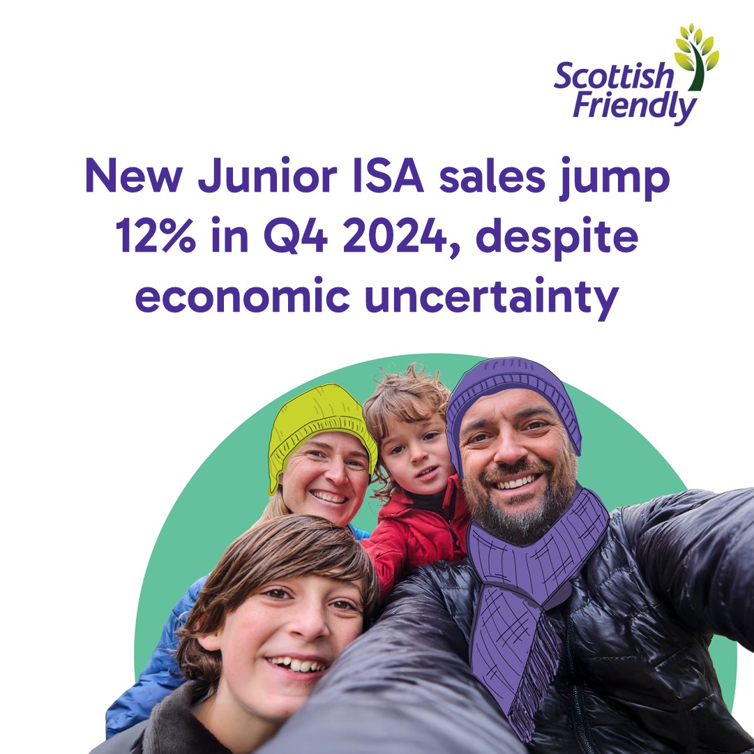 The volume of new Junior ISA (JISA) policies opened across the UK in the last quarter was up 12% on the previous quarter, according to the quarterly Scottish Friendly Investor Index. Read the full press release here: tinyurl.com/y76x3vmw