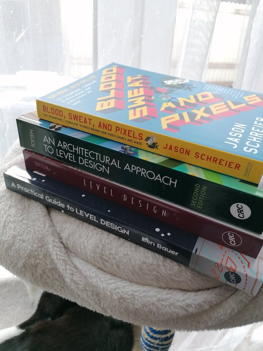 Home library just got an upgrade with some #leveldesign and #gamedev stuff. Now I need to hang a new shelf...