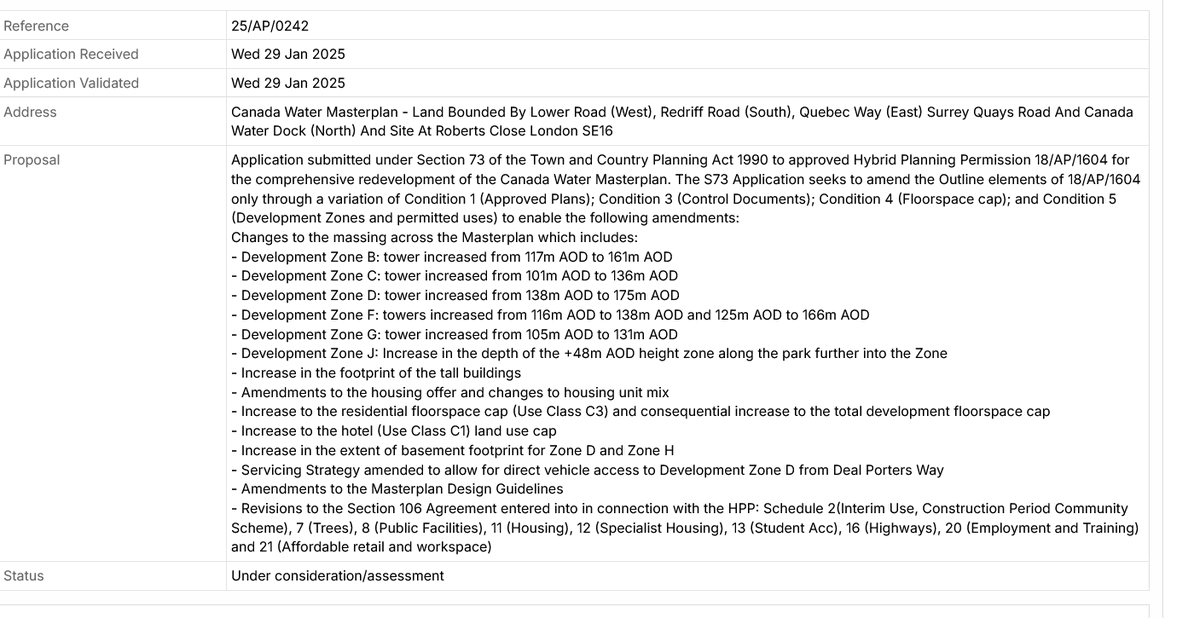 SaveSE16CanadaWater tweet media