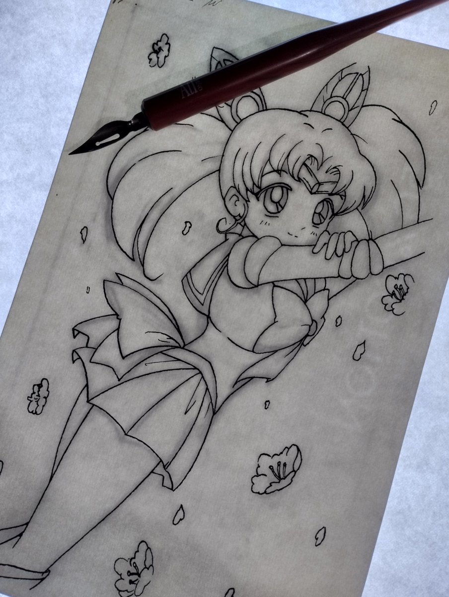 zack_leonheart's tweet photo. Dibujando de forma tradicional 
#sailormoonfanart #chibimoon https://t.co/W58Eqjanhb