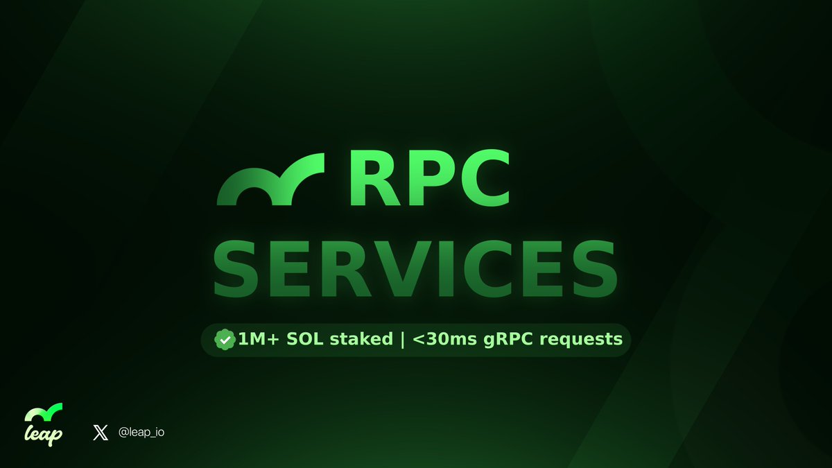 Highlighting our lightning-fast RPC services. ⚡️

With 1M+ SOL staked, our nodes offer unmatched speed &amp; reliability. TXs land in &lt;500ms, keeping you ahead of the game.

•🏎️Dedicated or shared user pools.
•🎯&lt;30ms gRPC requests.
•🖥️Top-tier hardware + same-location VPS