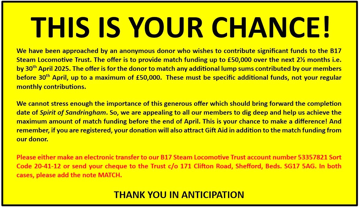 What a way to start 2025👍😃!!! Can you help raise to £100K?  <a href="/railadvent/">RailAdvent</a>