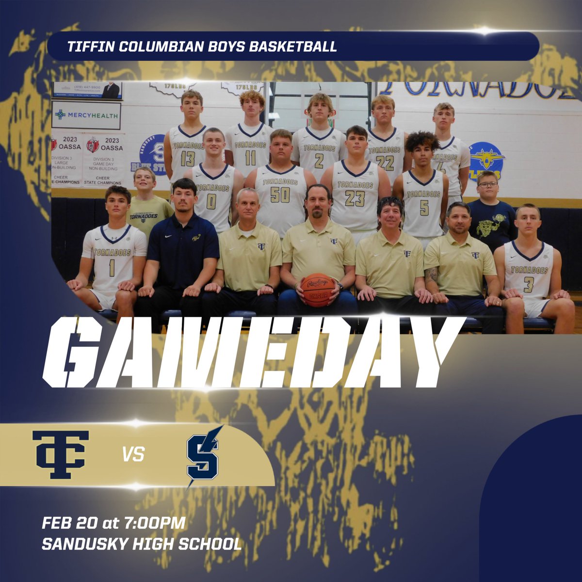 Our varsity guys begin their OHSAA tournament run this evening taking on the Blue Streaks of Sandusky. Game time is 7:00pm at Sandusky High School.
#TCattitude