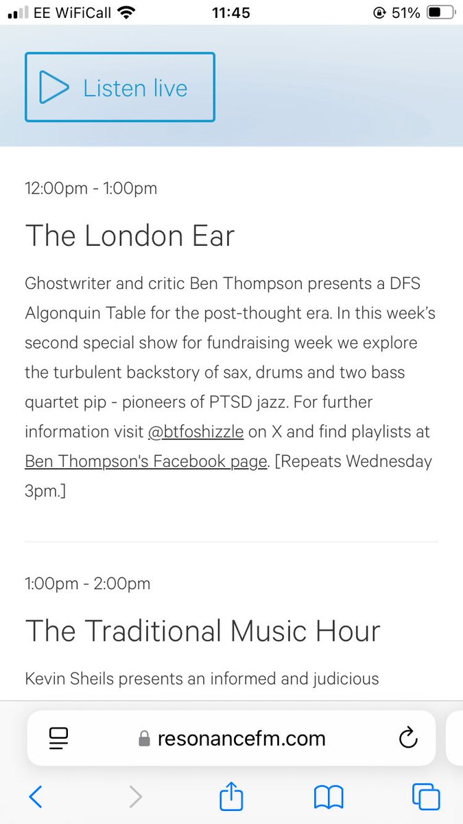Coming up on today’s second <a href="/ResonanceFM/">Resonance FM</a> fundraising week London Ear special at noon, the first ever radio session by #ptsdjazz pioneers pip - featuring the potent #earlycareer sax of Stuart Griffiths with additional music from Clyde Lucas to Edgar Varese
