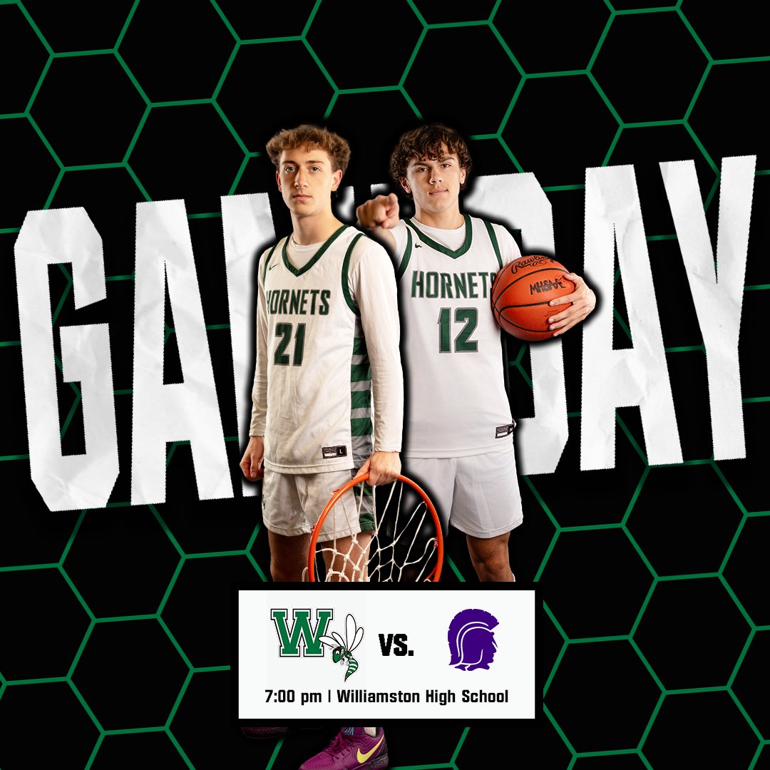 GAMEDAY!!! It’s Senior Night for our two seniors!

📍 Williamston High School
⏰ F 4:00 JV 5:30, V 7:00 pm
🆚 Fowlerville
📺 fan.hudl.com

#GoHornets