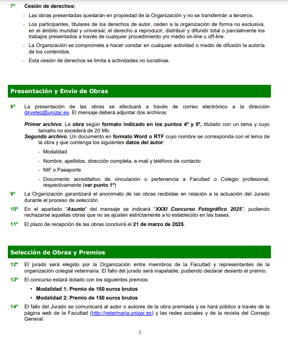 La fotografia és el teu fort? Ara és la teva! Participa al XXX concurs fotogràfic organitzat per la <a href="/FVeterinariaUZ/">FacVeterinariaUNIZAR</a>. Obert a #PDI, #PTGAs i estudiantat de totes les facultats de veterinària i cta. Temàtica relacionada amb les 2 disciplines. Tens temps fins al 21 de març! 📸