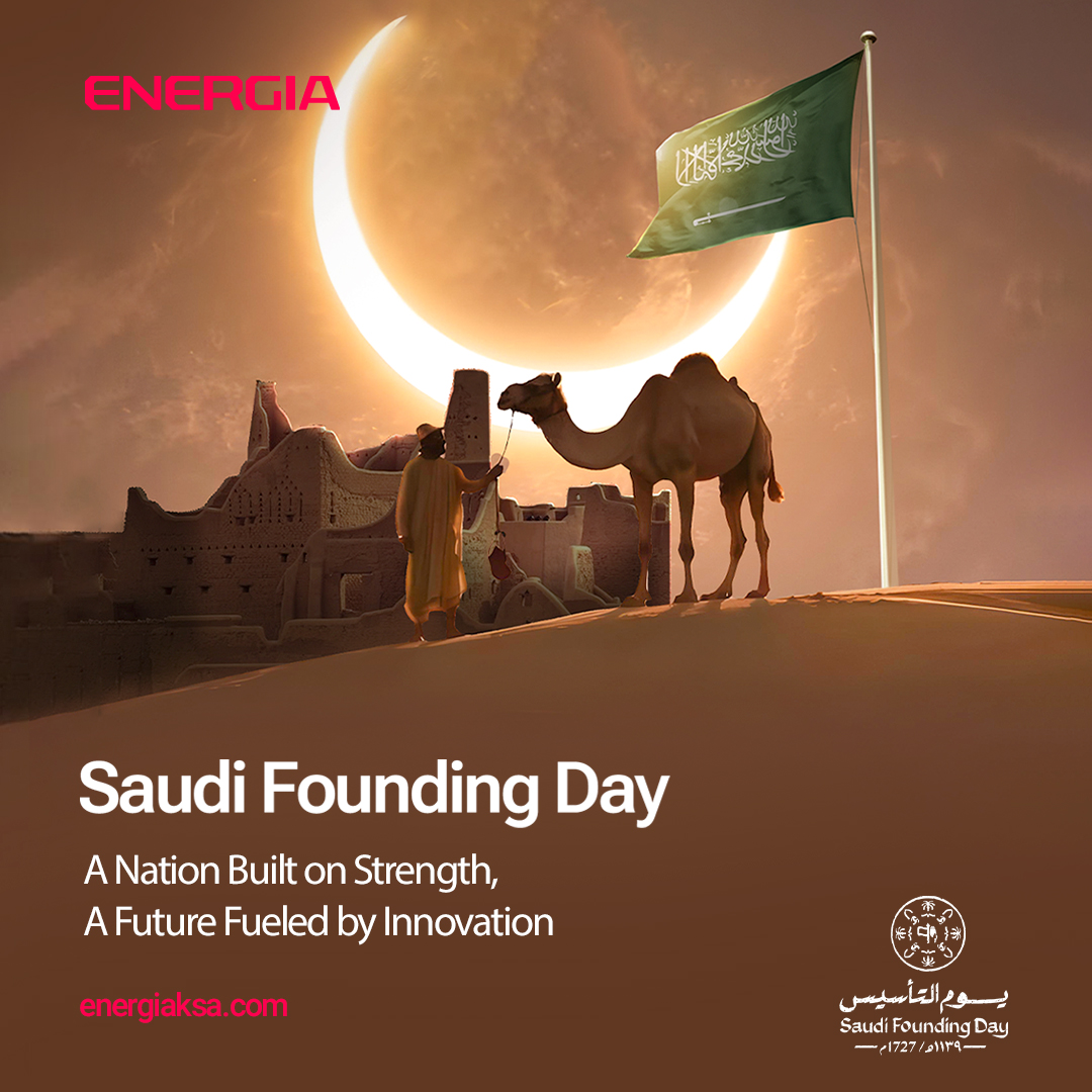 energia_ksa's tweet photo. Today, we celebrate the strength, vision, and unity that laid the foundation for Saudi Arabia's remarkable journey.

At Energia, we are proud to contribute to this legacy by powering the innovation and progress of tomorrow.

Happy Saudi Founding Day! 🇸🇦

#SaudiFoundingDay https://t.co/ixoVlNqOsf