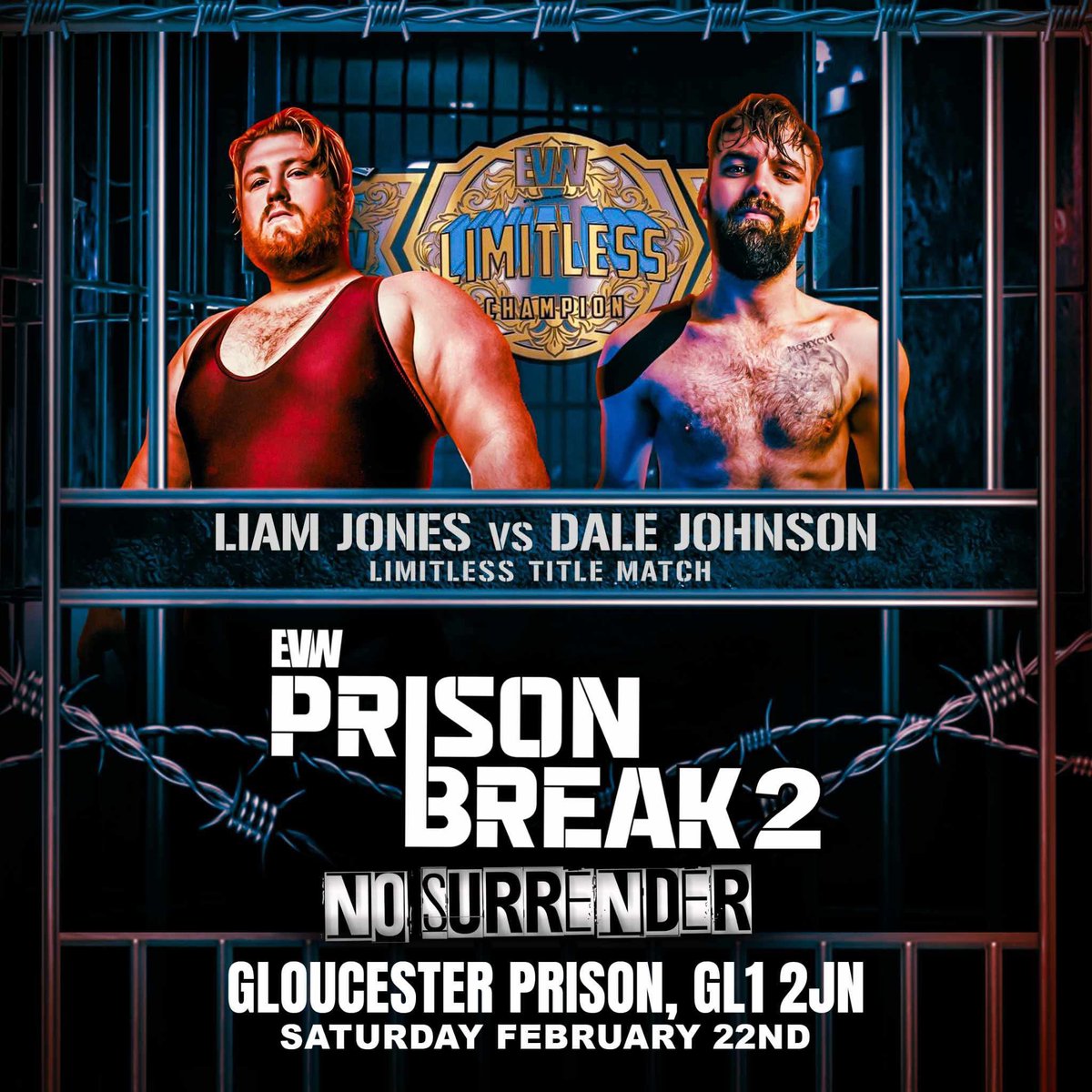 evolutionwres's tweet photo. TWO DAYS TO GO

This Saturday Evolution Wrestling is GUARANTEED TO TAKE OVER GLOUCESTER PRISON!

With a stacked line up, bar available and an incredible venue, you do not want to miss out

https://t.co/wMaTIY8byM https://t.co/znwwUhU7Oo
