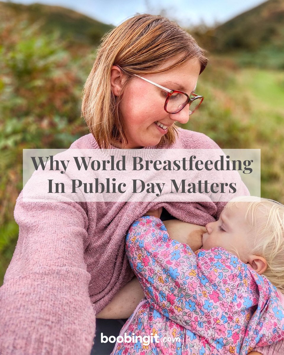 There are many mothers who feel hesitant or uncomfortable nursing in public. And that’s exactly why #WorldBreastfeedingInPublic Day exists—to raise awareness, challenge stigma, and remind mums everywhere that breastfeeding isn’t something to hide. 

boobingit.com/world-breastfe…