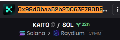 ridey (@0xridey) on Twitter photo .<a href="/dexscreener/">DEX Screener</a> this is the second time people are getting rugged due to a simple issue in your search results, first with Pain, now with Kaito. DO NOT include the search title if someone pastes a contract address. Is this really so hard to fix? .<a href="/dexscreener/">DEX Screener</a> this is the second time people are getting rugged due to a simple issue in your search results, first with Pain, now with Kaito. DO NOT include the search title if someone pastes a contract address. Is this really so hard to fix?