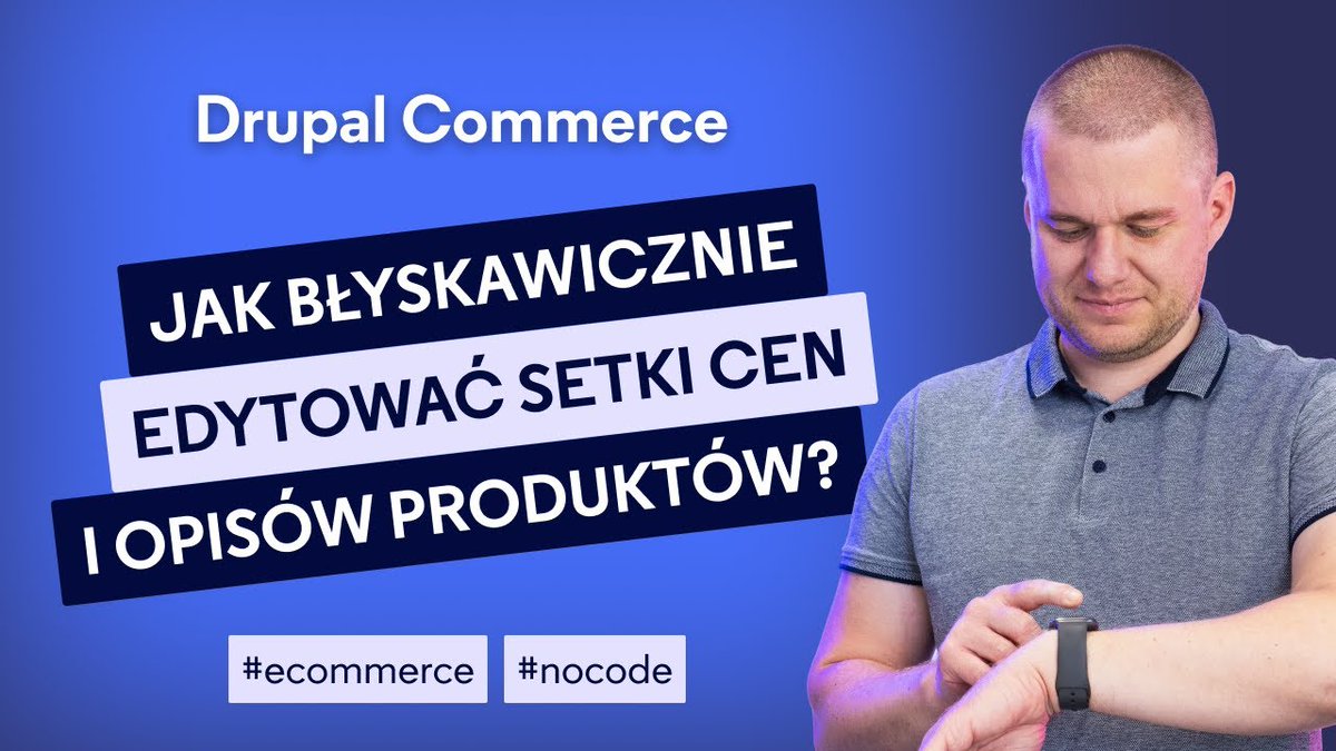 now_drupal's tweet image. 🟣 Koniec ręcznego klikania w #DrupalCommerce! W najnowszym odcinku (eu1.hubs.ly/H0gPWsw0 🎥) Jarosław Bartman prezentuje, jak z pomocą modułów Feeds i Commerce Feeds masowo edytować ceny, tytuły i opisy produktów.