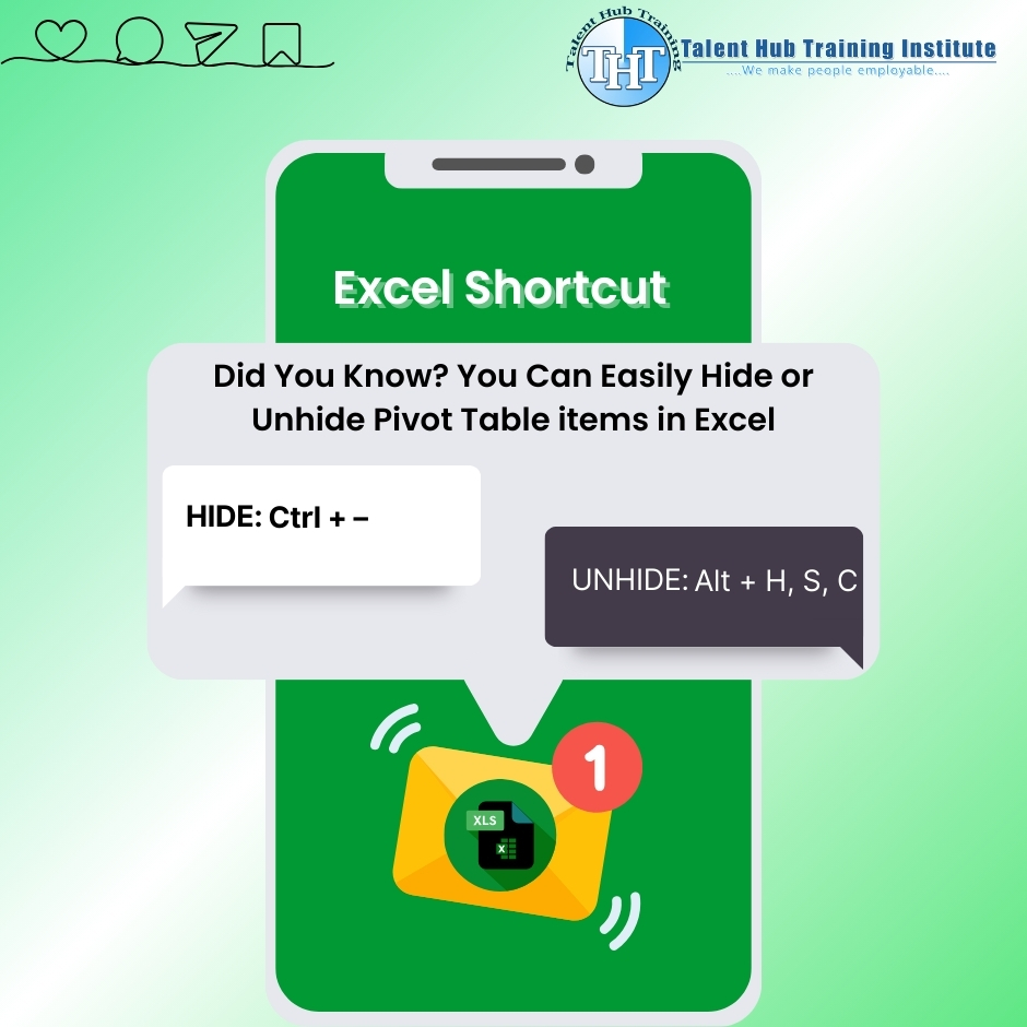 ThtiKolkata's tweet image. Hide or Unhide Pivot Table Items Like a Pro with These Simple Shortcuts
#advanceexcel #advanceexceltraining #excelshortcuts #exceltricks #PivotTable #learning #shortcuts #thti