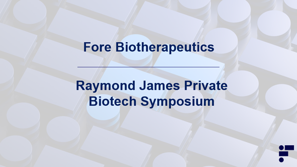 ForeBiotx's tweet image. Today, William Hinshaw, CEO of Fore Bio, will be presenting at the Raymond James Private Biotech Symposium at 4:00 p.m. ET. Please contact Argot Partners (forebio@argotpartners.com) to schedule one-on-one meetings with the management team.
Learn more: bit.ly/4k7E6rK