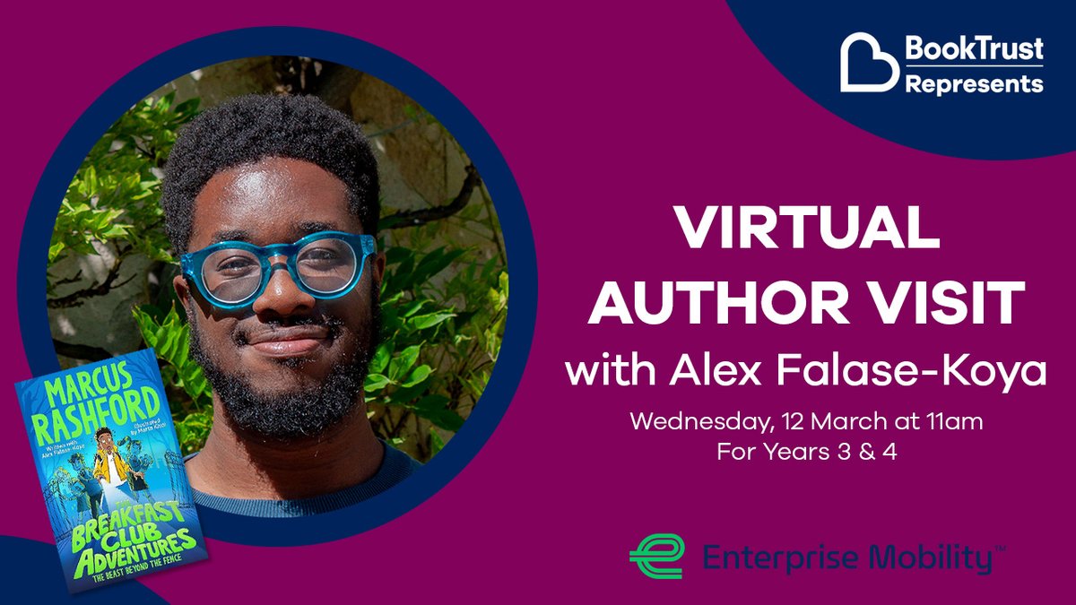 Booktrust's tweet image. We&apos;re thrilled that our next #BookTrustRepresents virtual author visit is with @AlexFKoya!

Join us on 12 March for a super session with Alex, ideal for Years 3 and 4 - plus, 60 registered schools will receive 60 free books.

Book your spot now 👇

booktrust.org.uk/what-we-do/pro…