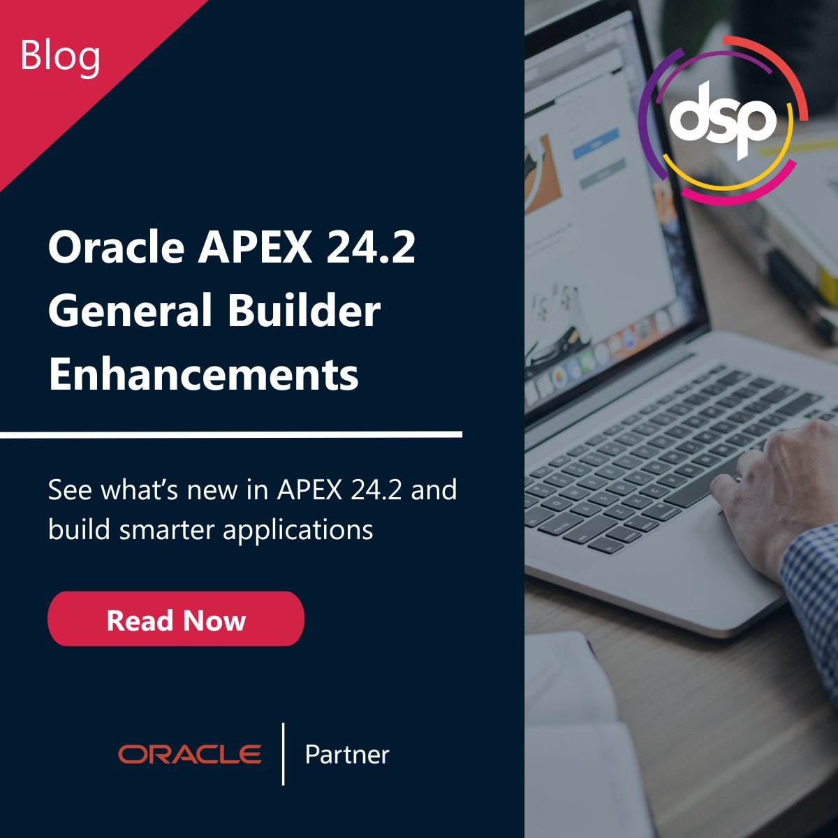 Our latest blog explores how new updates, such as; cross-workspace page imports, builder extensions, and resizable modal dialogs, make APEX more flexible and intuitive for developers.

Read now: bit.ly/3QocwZX

#OracleAPEX #OraclePartner #APEX #orclapex #Oracle #APEX242