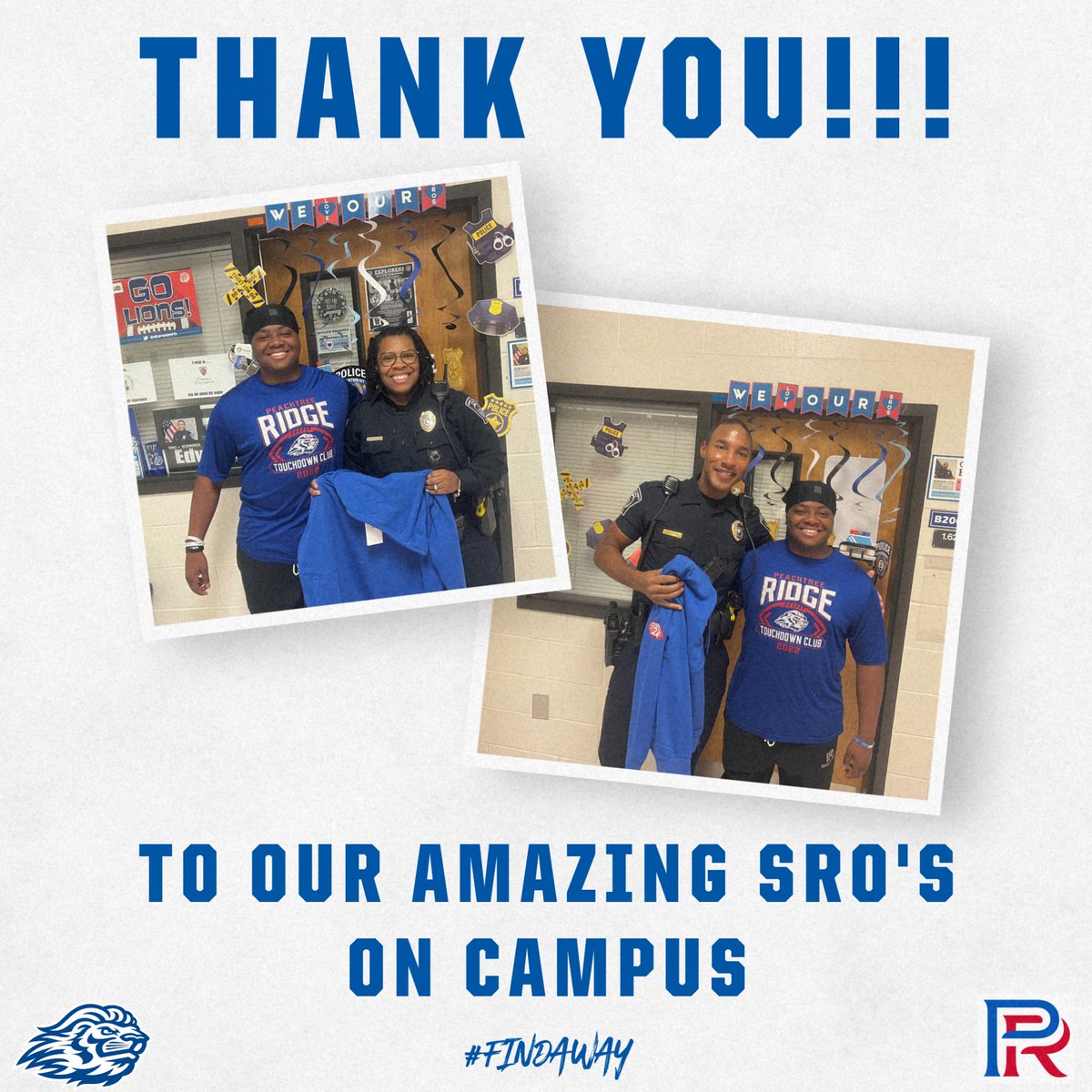 HUGE SHOUT OUT to our AMAZING SRO's on Campus here at <a href="/PeachtreeRidge/">Roary's Rundown</a> Thank You are all you do!!! #FindAWay