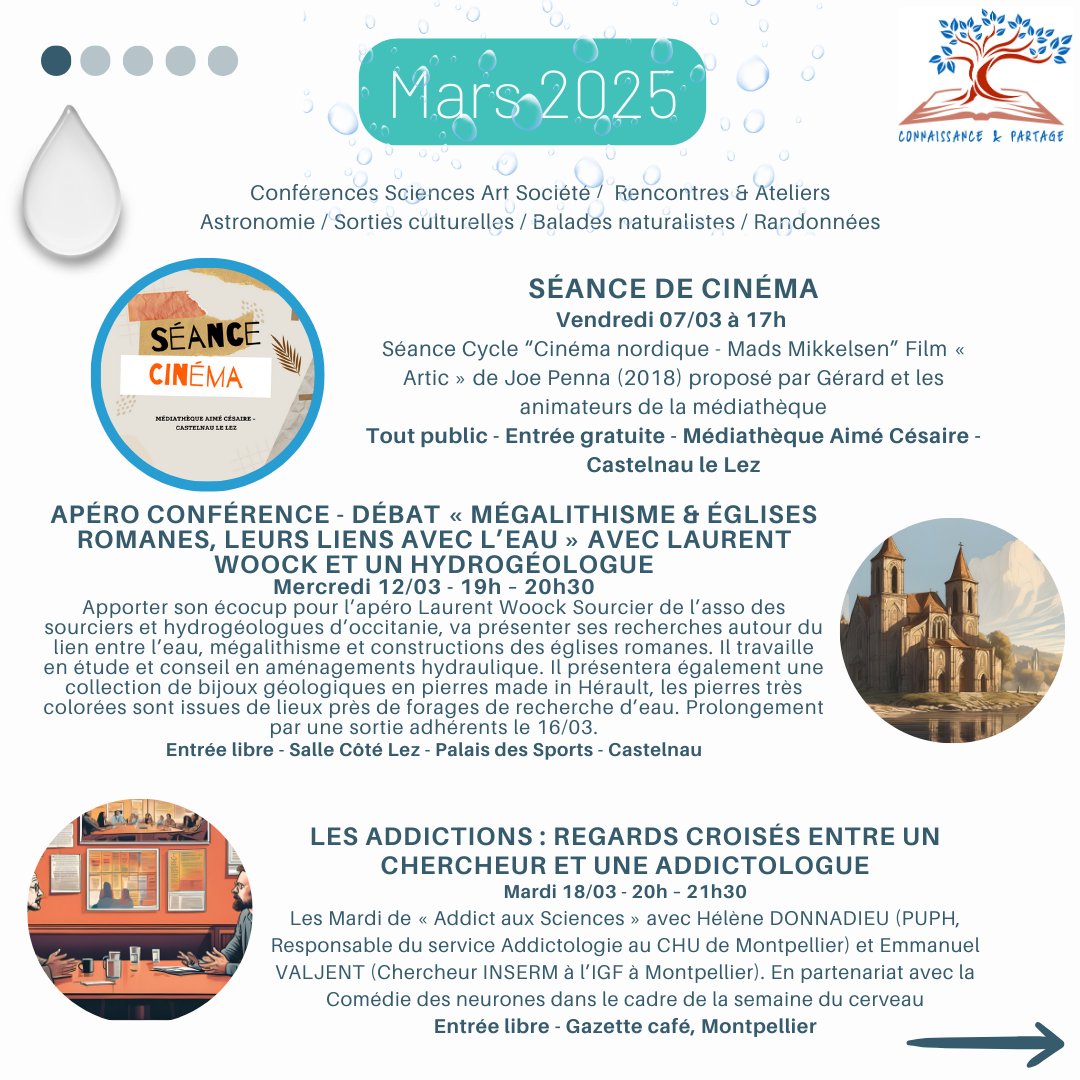 CetPartage's tweet photo. 🌿✨ Mars chez Connaissance &amp; Partage : conférences, sorties nature, astronomie, ciné-débats, balades 🌊🔭🎭
Plus d’infos 👉 https://t.co/vA54y0pWWs
#Astronomie #Culture #Nature #Randonnée #Mars2025 https://t.co/NinVOMvKzk